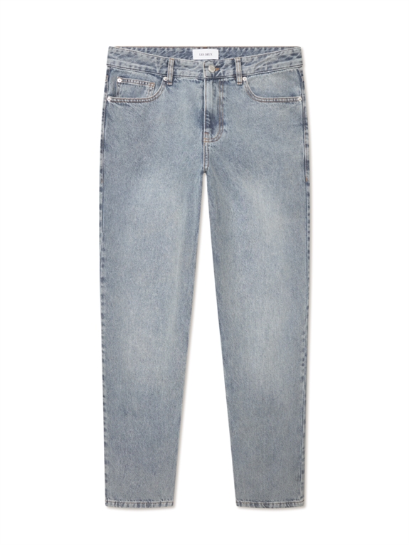 Les Deux Ryder Washed Denim Jeans - Light Indigo Wash